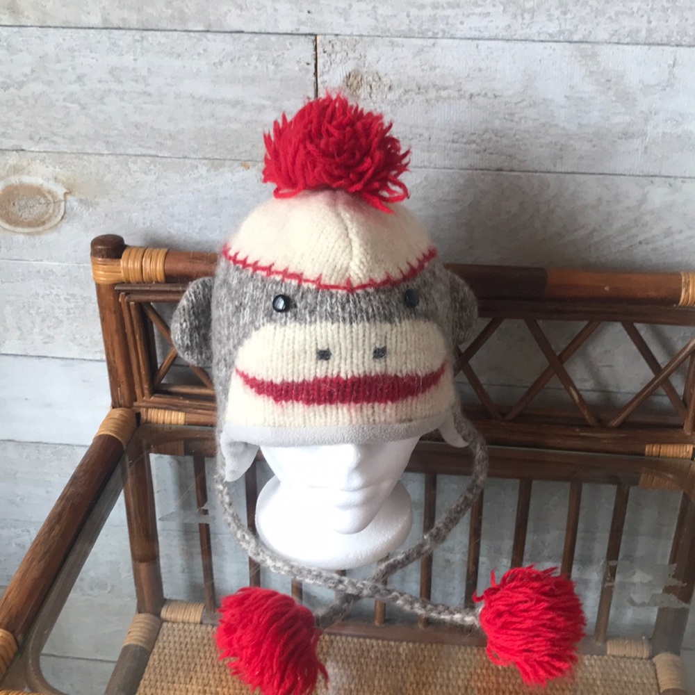 DeLux Sock monkey wool hat